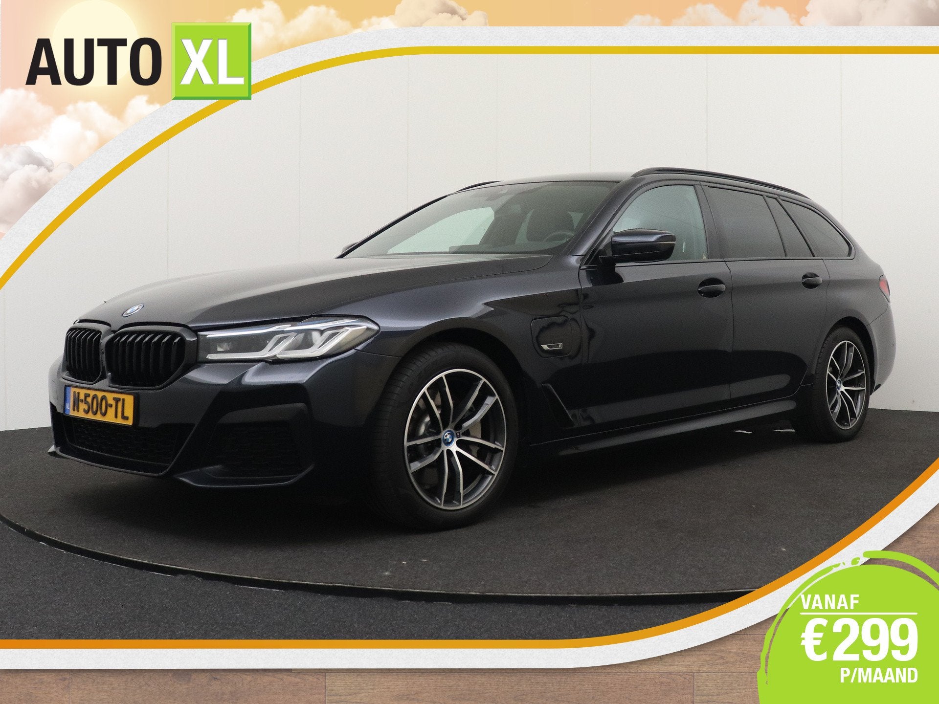 BMW 5 Serie Touring 530e M-Sport Laser-LED Leder/Sportstoel, Auto's, Achterwielaandrijving, Gebruikt, 4 cilinders, Hybride Elektrisch/Benzine