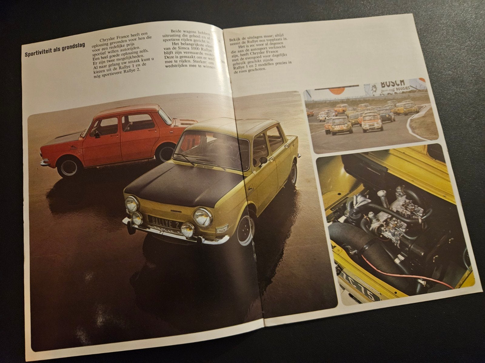 Brochure Simca 1000 Rallye 1 & 2 1973, Ophalen of Verzenden, Zo goed als nieuw, Overige merken