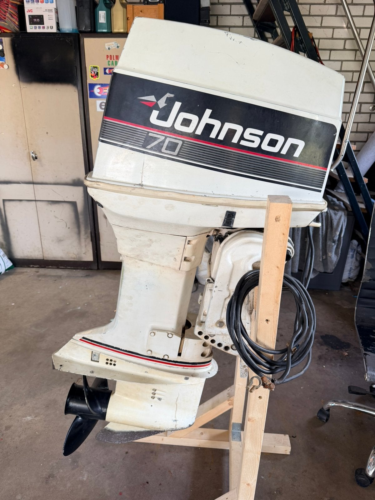 Johnson 70 pk buitenboordmotor, Ophalen, Gebruikt, Elektrische start, 30 pk of meer