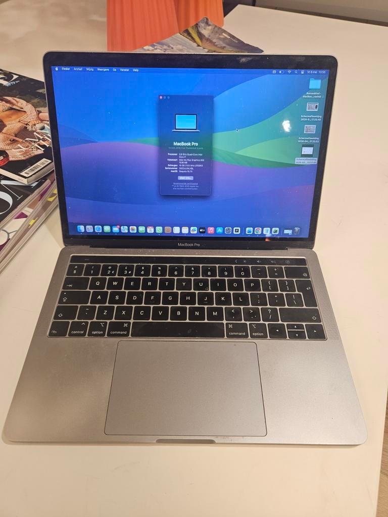 MacBook pro 13 inch 256GB 16GB ram touchbar, MacBook Pro, 2 tot 3 Ghz, 13 inch, Ophalen of Verzenden
