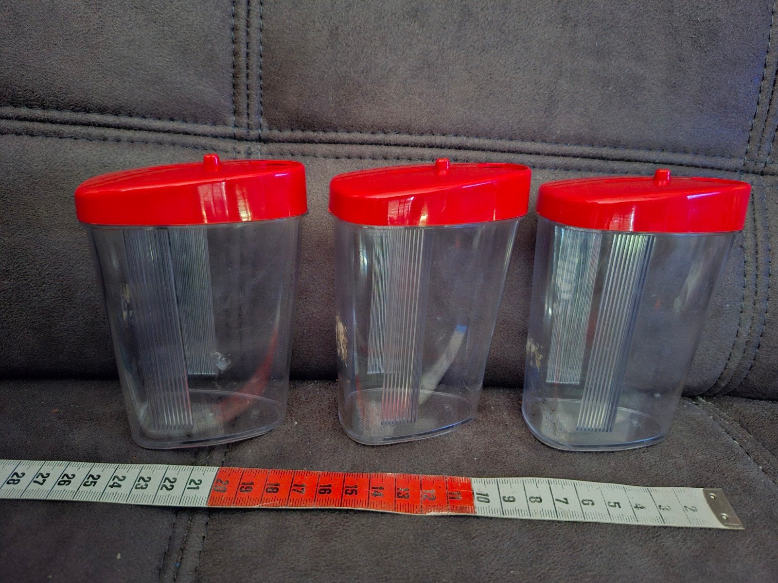 Set van 3 vintage Franse suikerpotjes/dispensers, Ophalen of Verzenden
