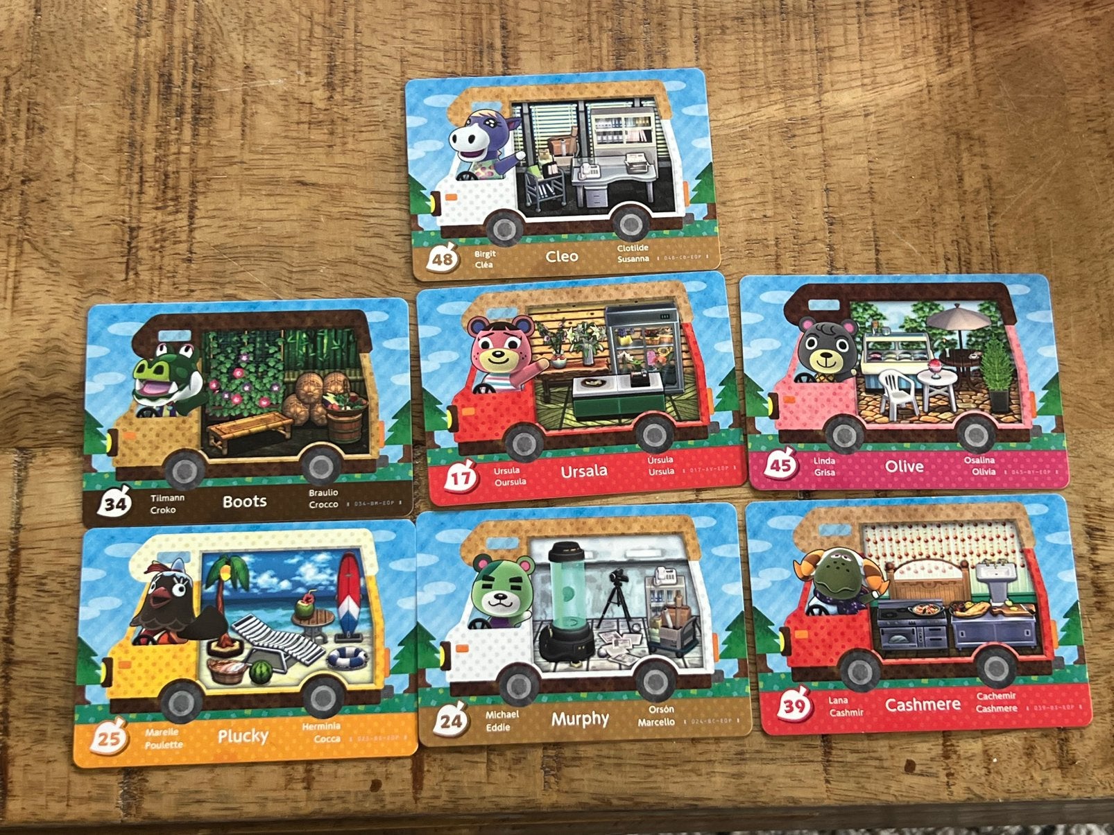 7 Animal Crossing Amiibo  Buskaartjes origineel, Ophalen of Verzenden, Zo goed als nieuw