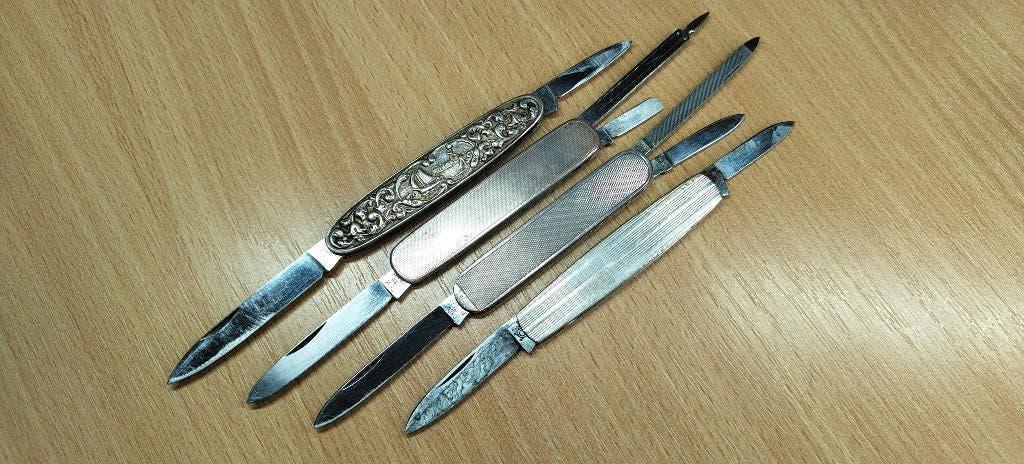 zakmes x4 zilver 925/830s, Verzenden, Gebruikt