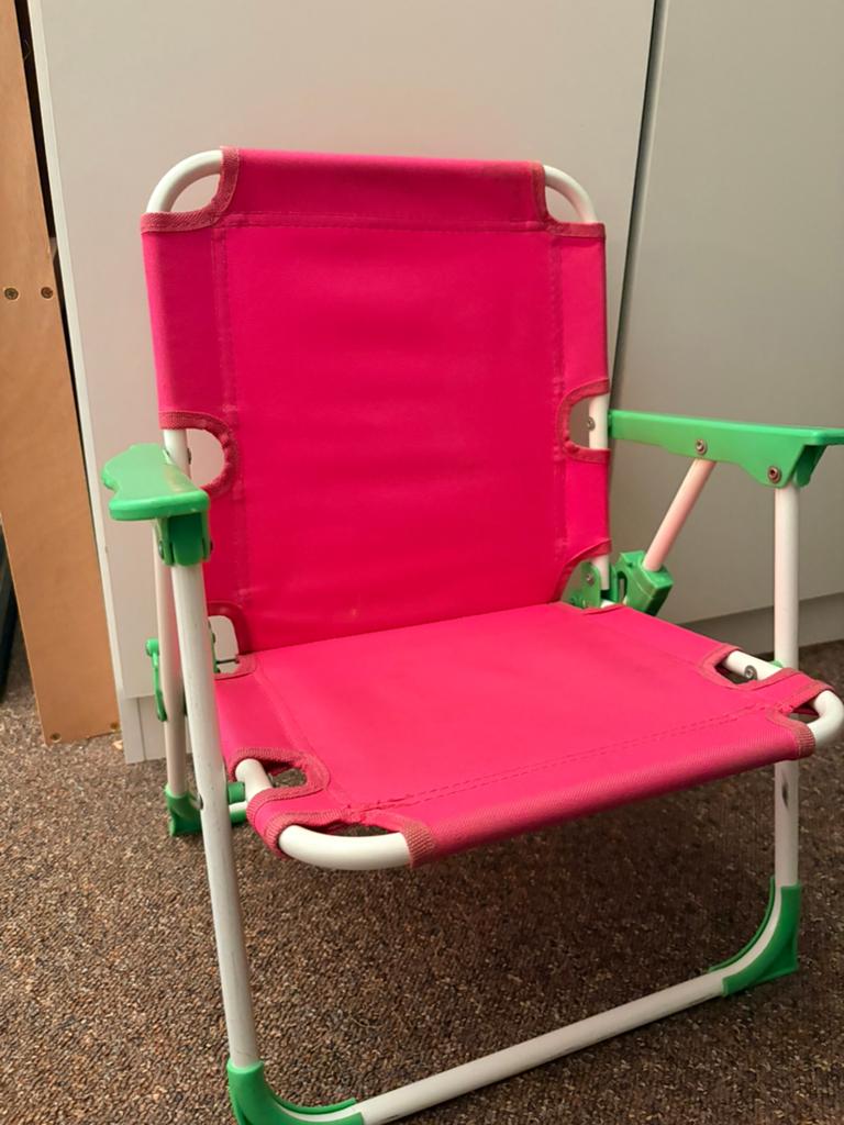 Kleine inklapbare roze campingstoel, Ophalen, Campingstoel