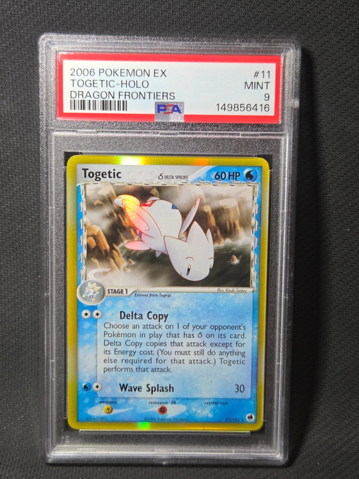 PSA 9 - Togetic #11 (2006 Dragon Frontiers), Ophalen, Zo goed als nieuw, Foil