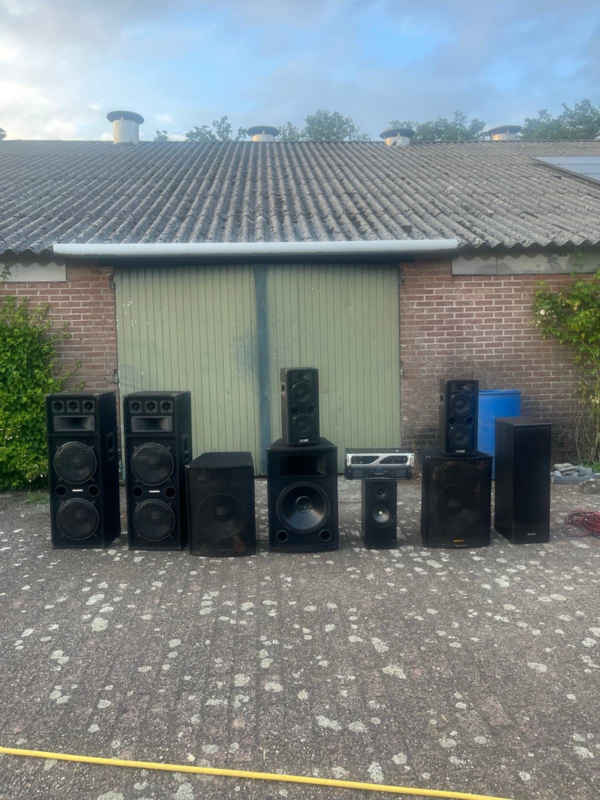 Geluidsinstallatie met versterker en Bluetooth-module, Audio, Tv en Foto, Luidsprekers, Gebruikt, Overige typen, Overige merken