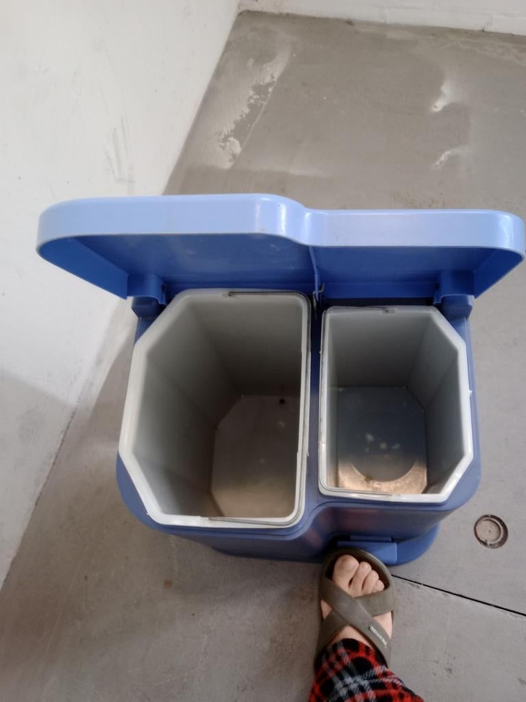 Curver Duo Afvalemmer - 2x10L - Blauw, Ophalen of Verzenden
