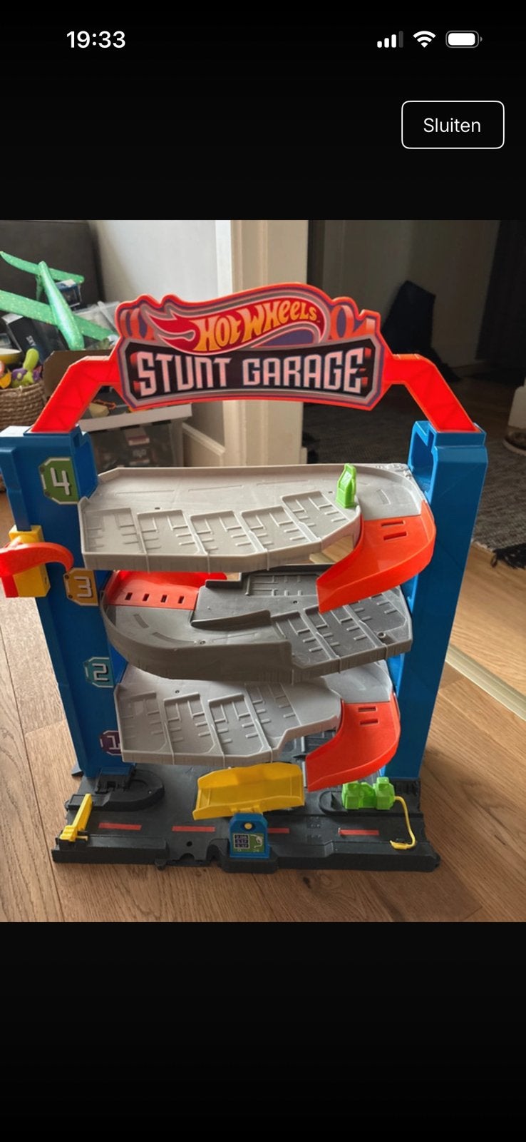 Hot wheels garage, Kinderen en Baby's, Speelgoed | Racebanen, Ophalen, Zo goed als nieuw, Handmatig, Hot Wheels