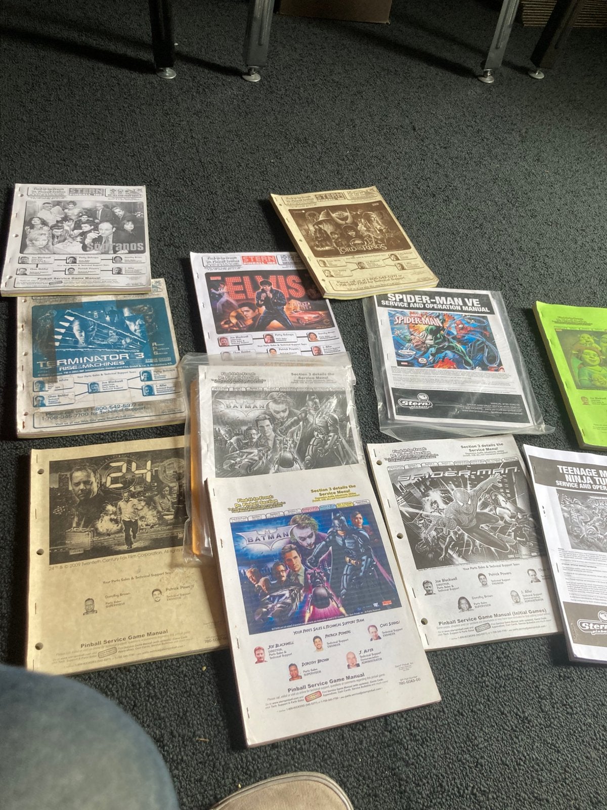 Flipperkast manuals, Verzamelen, Ophalen, Zo goed als nieuw, Flipperkast