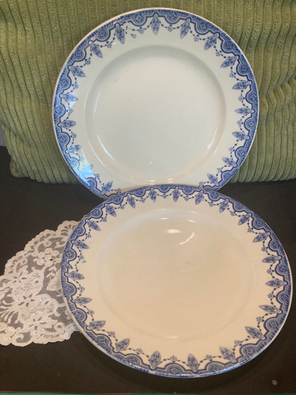 Vintage Diner bord Boch Clara, blauw (230626), Huis en Inrichting, Keuken | Servies, Gebruikt, Ophalen of Verzenden, Bord(en)