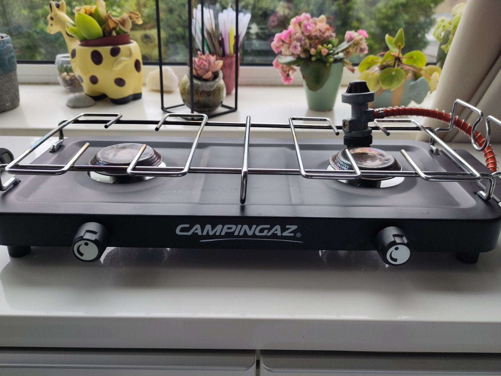 Campingaz 2 pits gasfornuisje met easyclic aansluiting, Ophalen of Verzenden