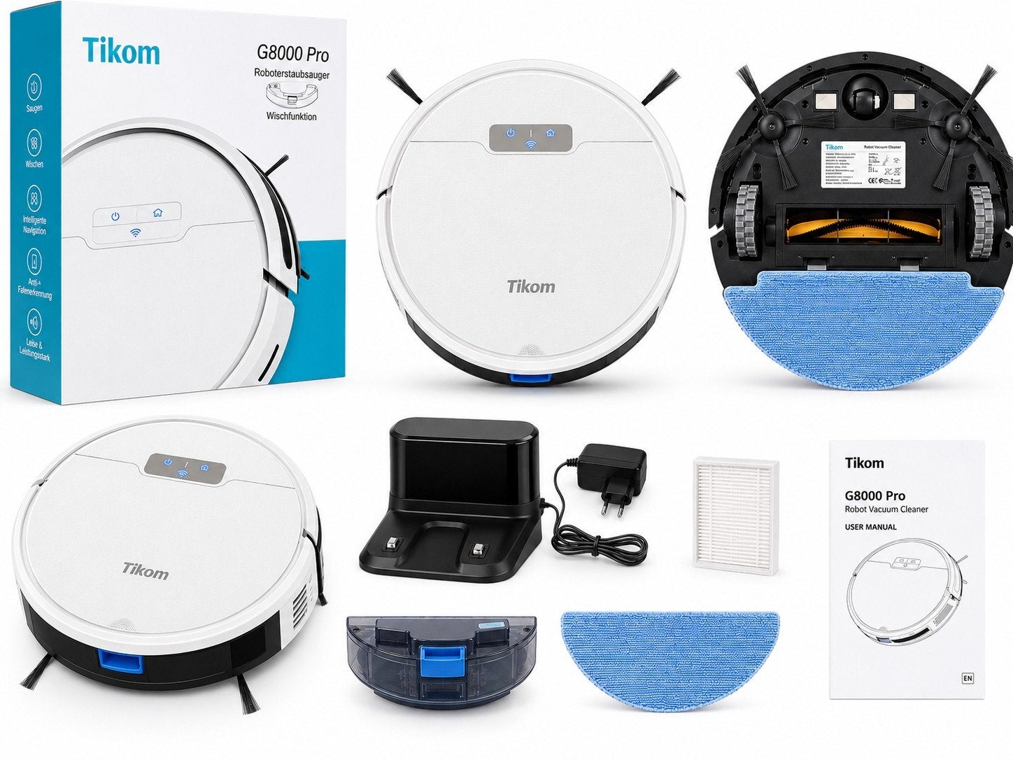 Tikom G8000 Pro Robotstofzuiger
Robotstofzuiger én dweil in, Witgoed en Apparatuur, Ophalen of Verzenden, Zo goed als nieuw, Robotstofzuiger