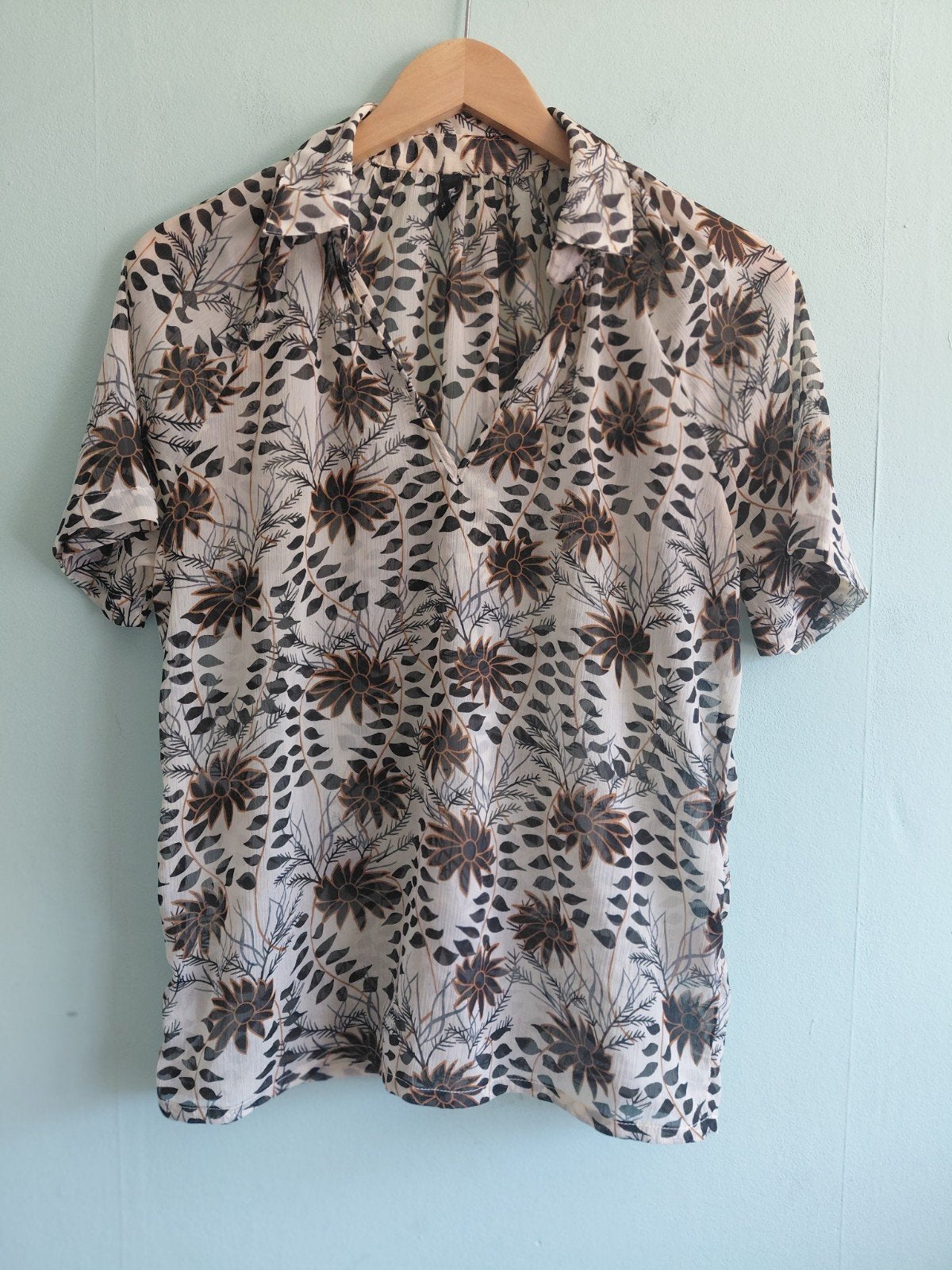 Eksept blouse met bloemenprint - Maat M, Maat 38/40 (M), Meerkleurig, Ophalen of Verzenden, Zo goed als nieuw