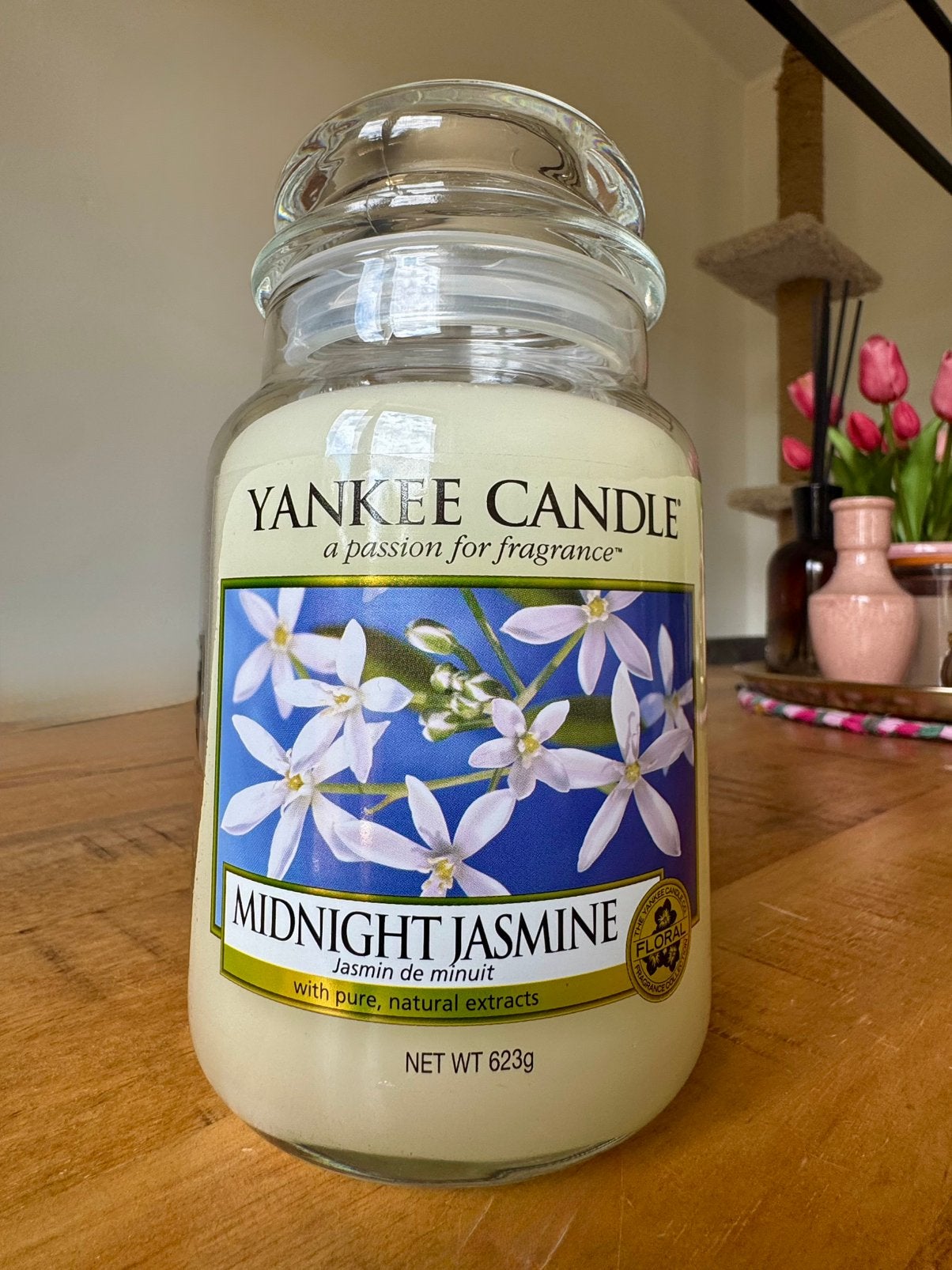 Yankee Candle Midnight Jasmine 623g Large Jar NIEUW, Ophalen of Verzenden, Nieuw, Kaars