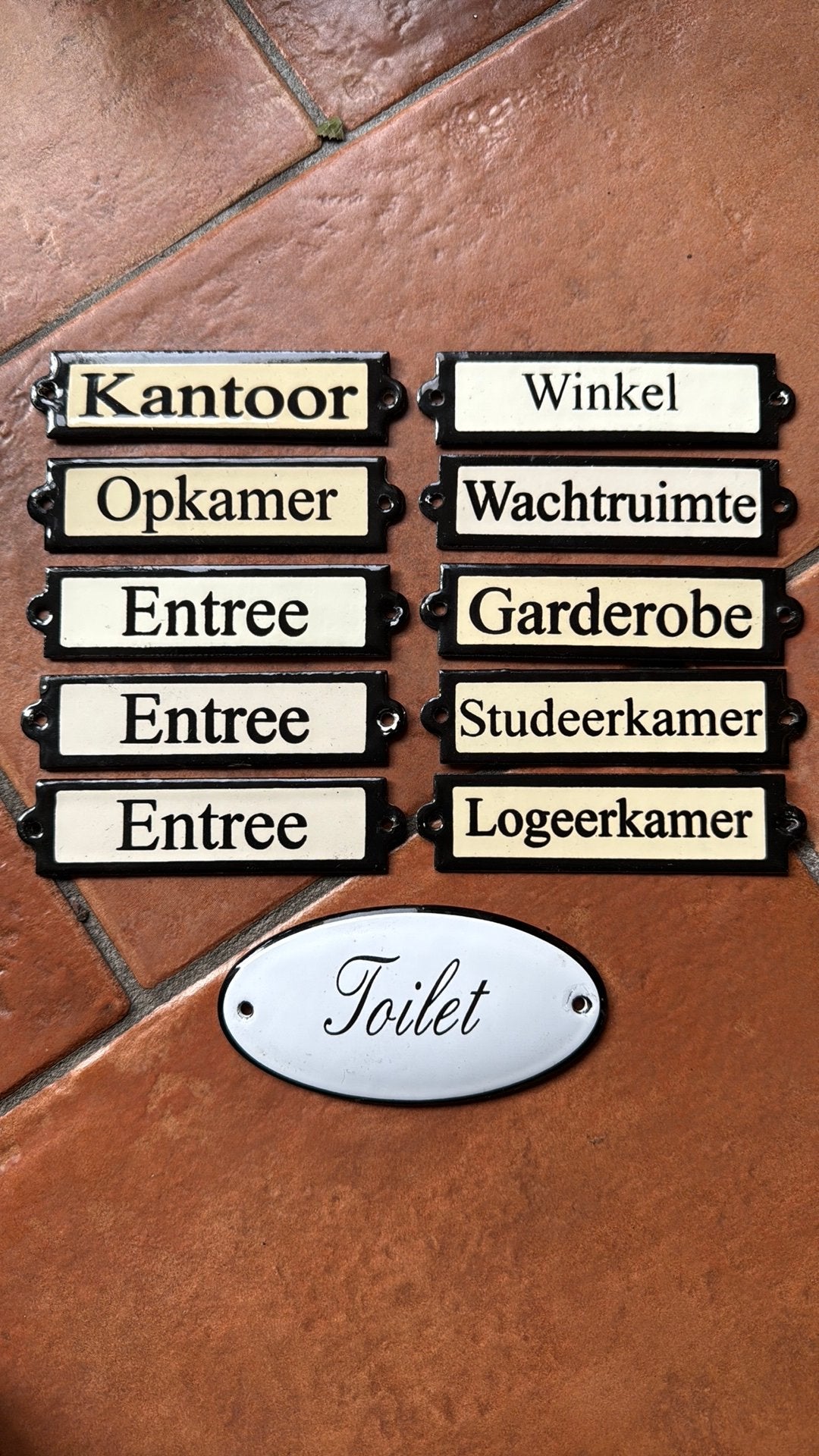 Emaille deur bordjes, Ophalen of Verzenden