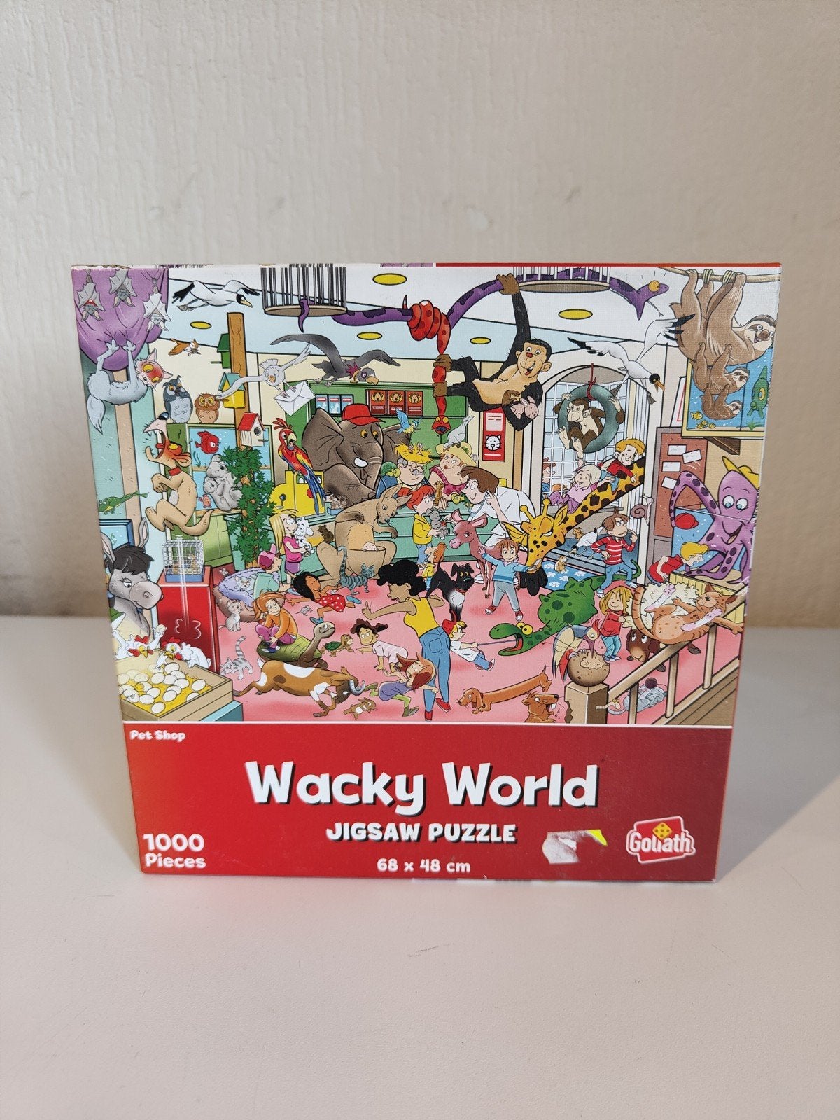 Goliath Wacky World Jigsaw Puzzel Petshop 1000 stuksjes, Ophalen of Verzenden, 500 t/m 1500 stukjes, Gebruikt, Legpuzzel
