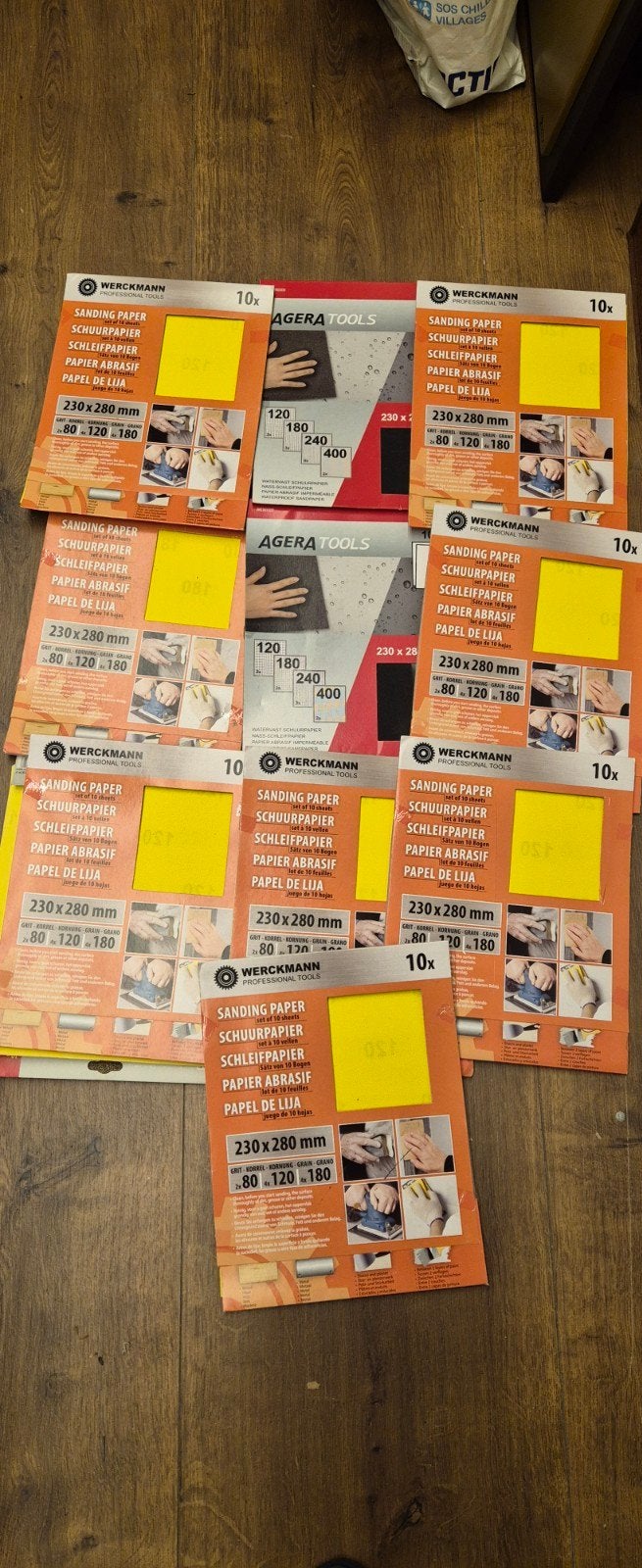 Schuurpapier Mix - 10 Packs (Werckmann & Agera Tools), Ophalen, Nieuw, Overige typen, Overige merken