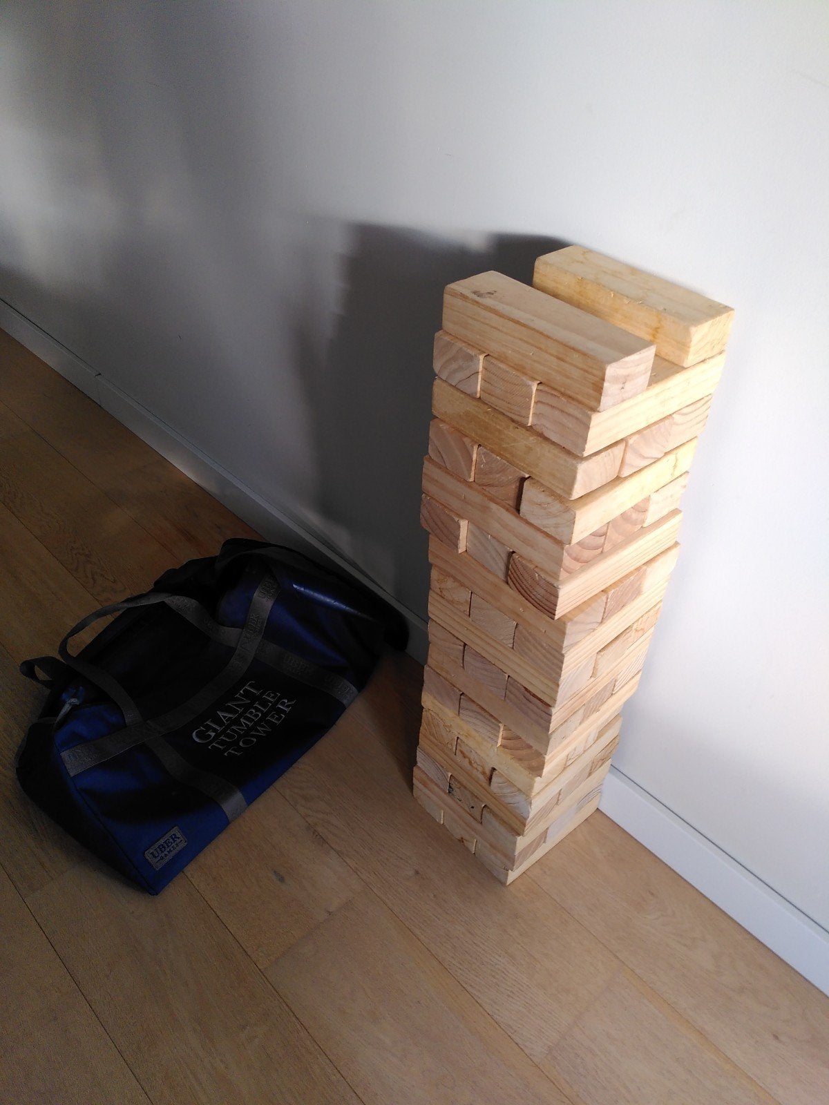 Giant Jenga / Giant Tumble Tower Jenga van Uber Games, Ophalen, Vijf spelers of meer, Uber Games, Zo goed als nieuw