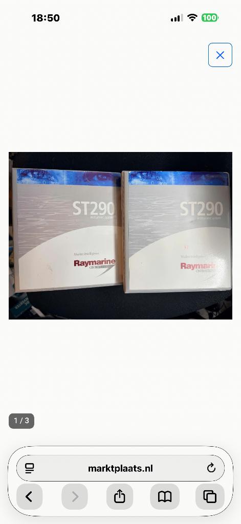 Raymarine ST290 handleiding gebruiksaanwijzing, Watersport en Boten, Ophalen, Zo goed als nieuw