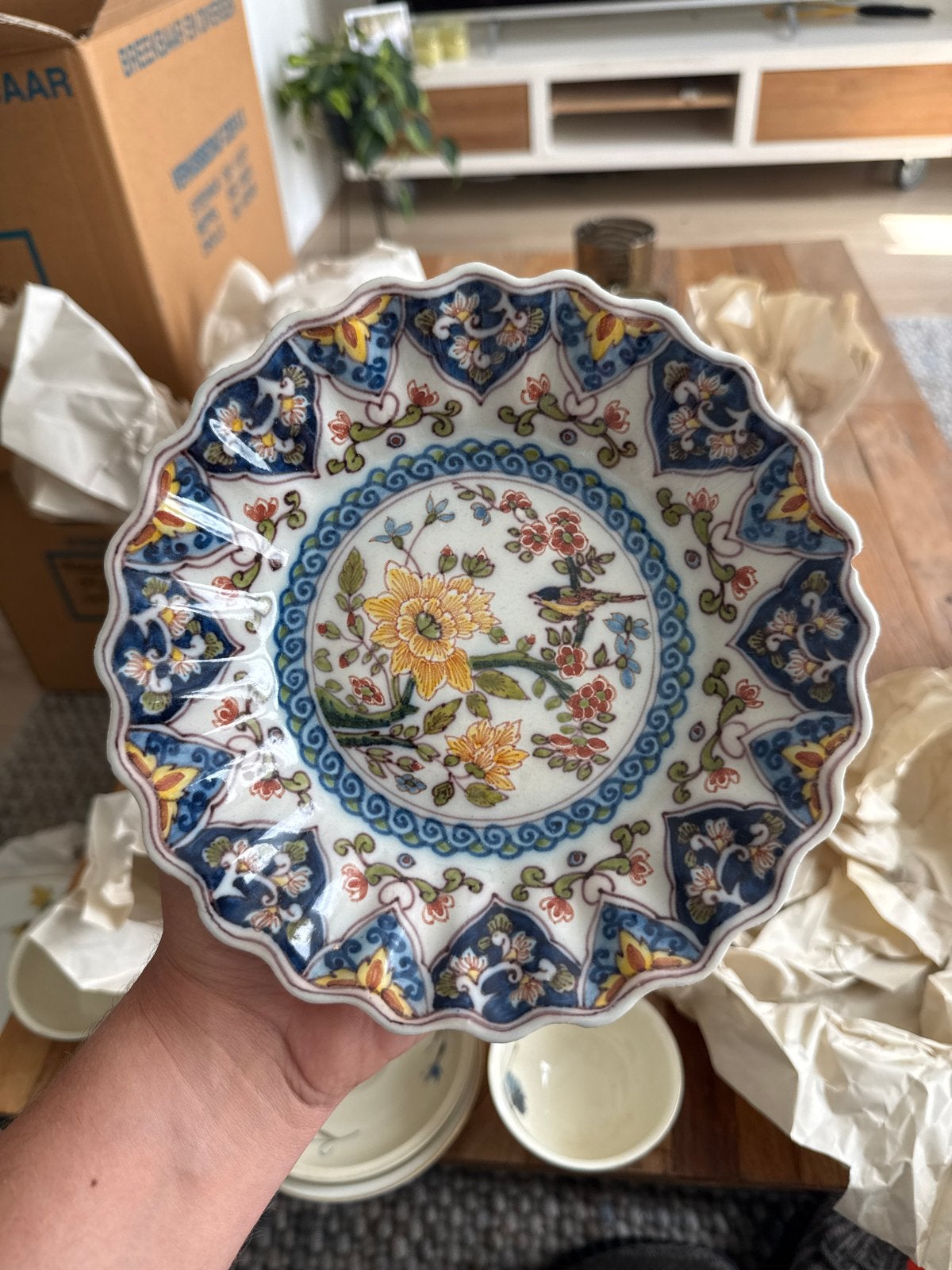 Prachtig Makkum Aardewerk Bord - Handgeschilderd, Antiek en Kunst, Antiek | Porselein, Ophalen