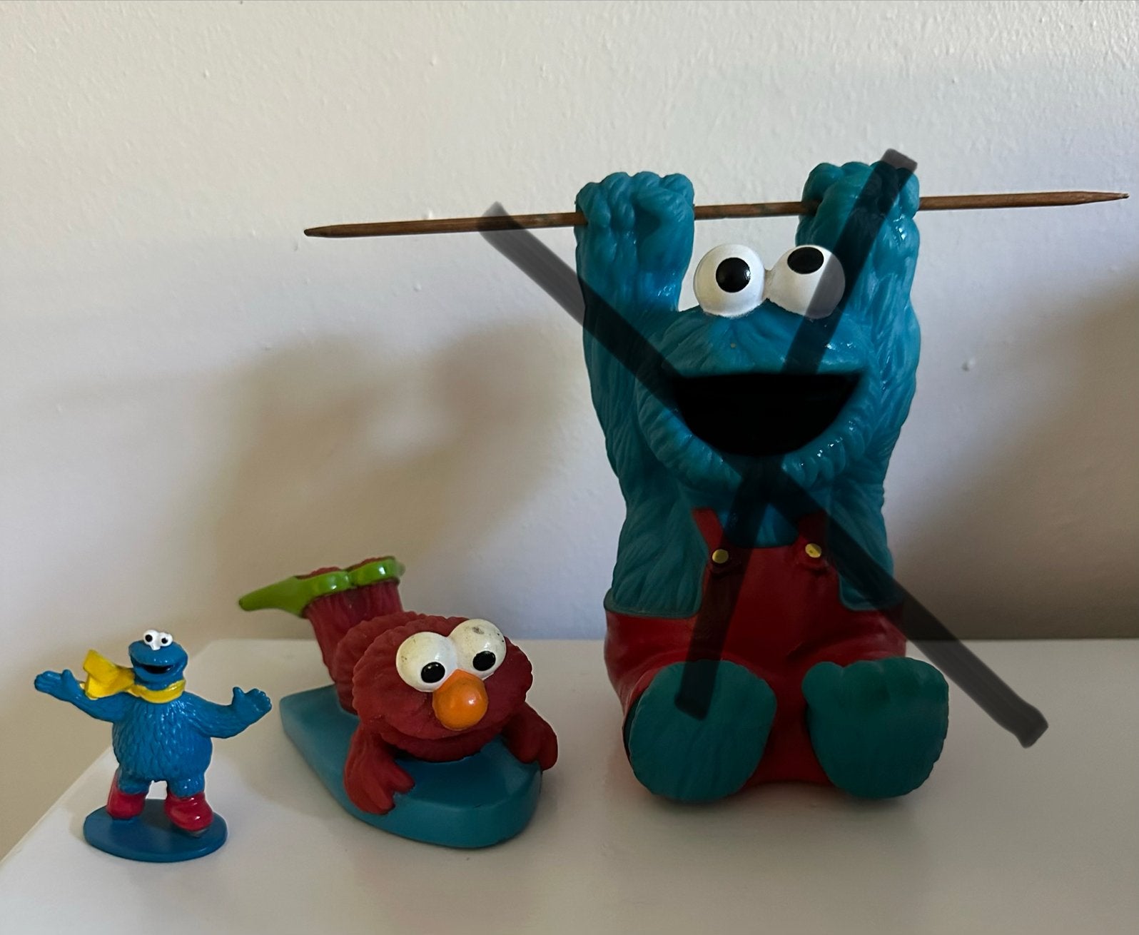 Sesamstraat figuren: Koekiemonster en Elmo speelgoed, Verzamelen, Poppetjes en Figuurtjes, Ophalen of Verzenden