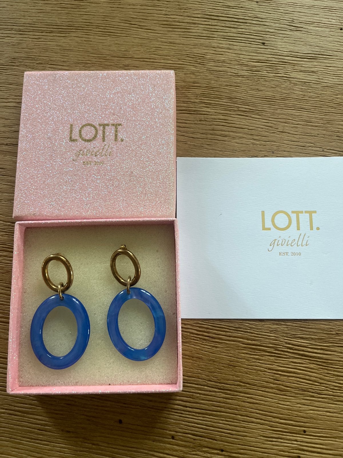 LOTT. Gioielli Blauwe Hangers Oorbellen, Sieraden, Tassen en Uiterlijk, Oorbellen, Ophalen, Overige materialen, Hangers, Blauw