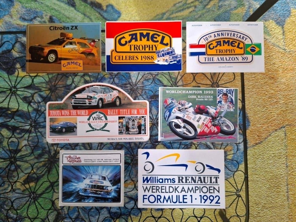 Vintage Camel Trophy stickers, Formule 1 e.a., Ophalen of Verzenden, Zo goed als nieuw, Sticker