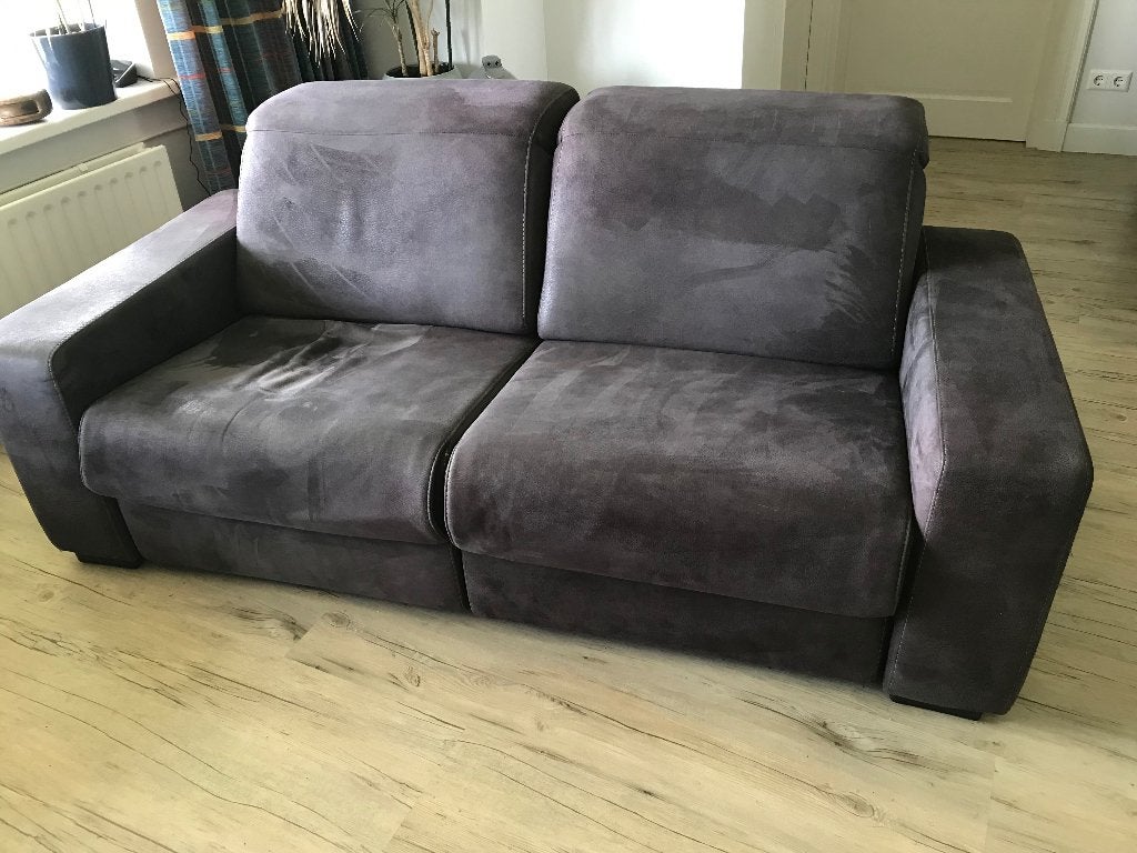 2 zits relax bank bruin, Ophalen, Gebruikt, 150 tot 200 cm, Tweepersoons