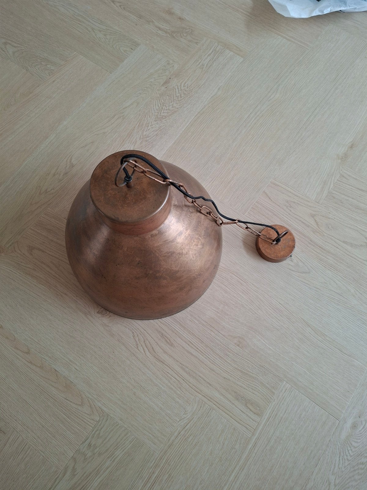 Koperen Hanglamp - Vintage Stijl, Ophalen, Gebruikt, Vintage, Industrieel, Metaal