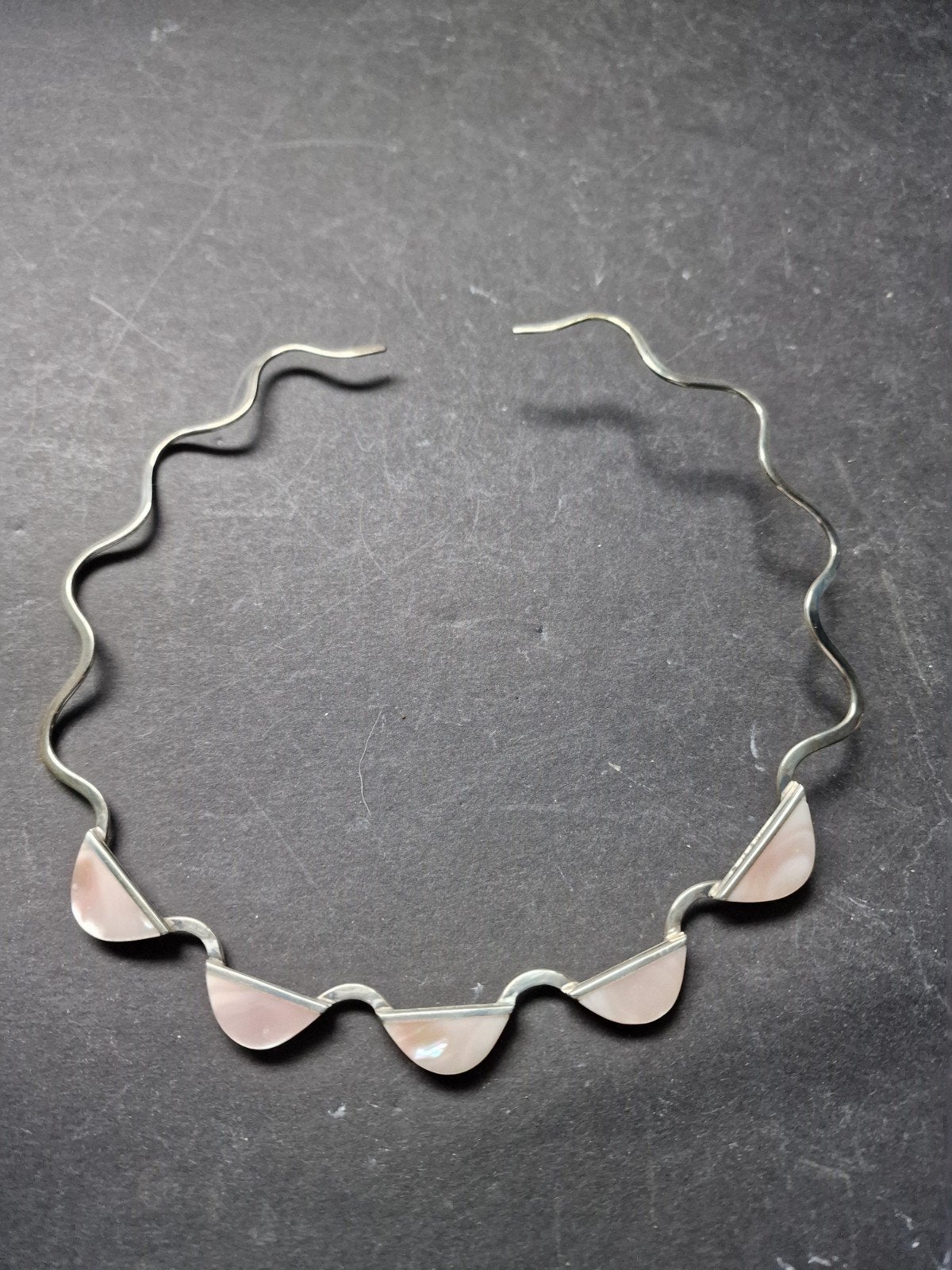 Mooie zilveren sprang met parelmoer, Ophalen of Verzenden, Zo goed als nieuw, Zilver, Zilver