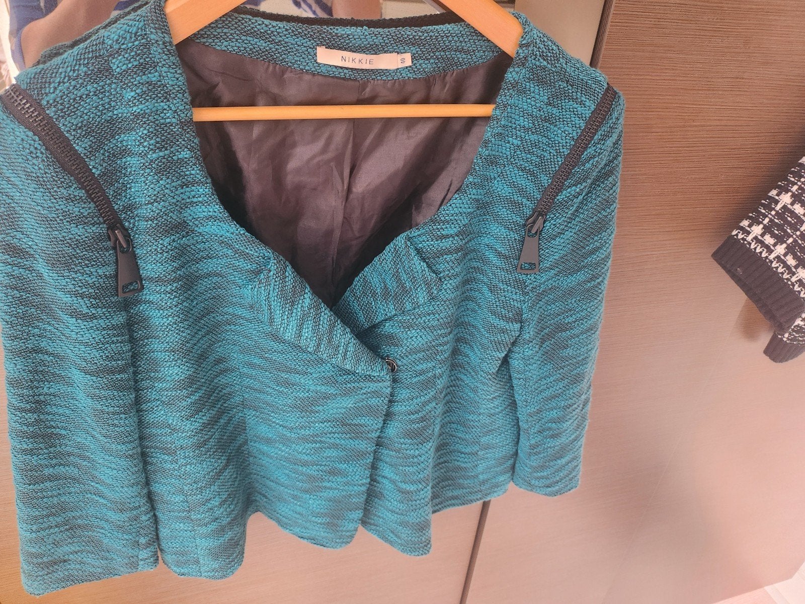 Nikkie spijkerjasje met ritsdetails, Blauw, Ophalen of Verzenden, Zo goed als nieuw, Nikkie
