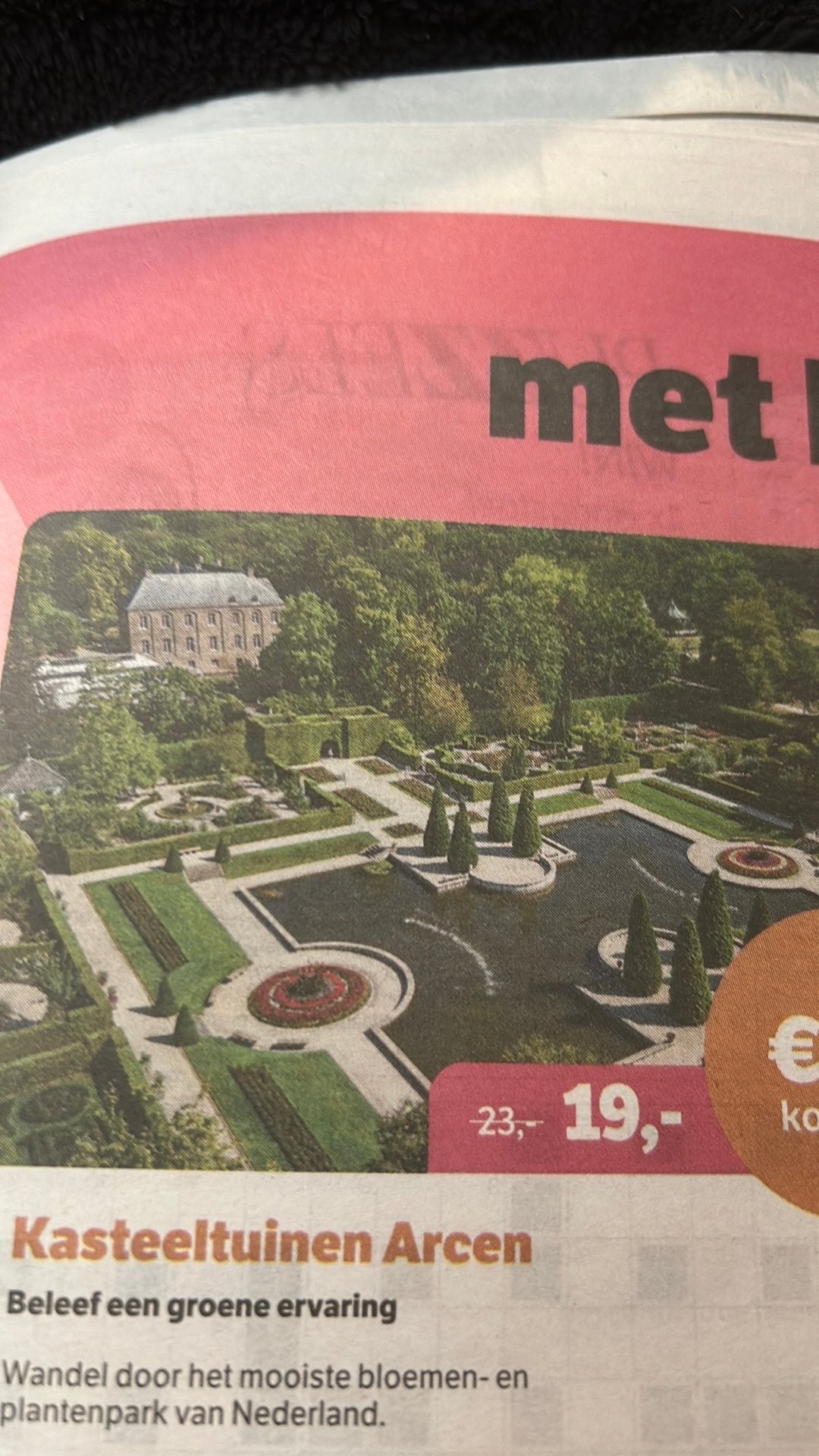 Gevraagd. Tickets voor tuinen van Arcen
