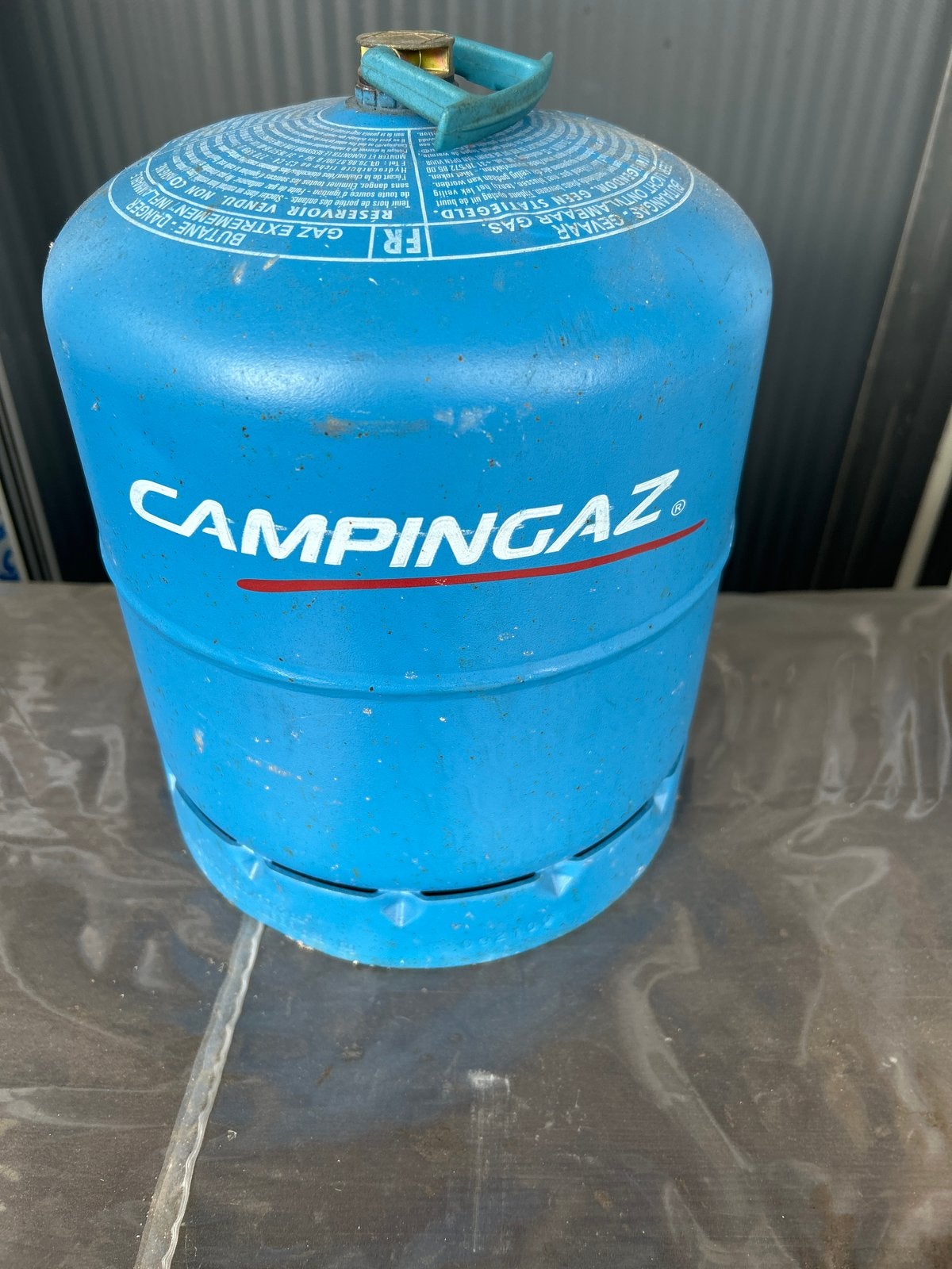 Campingaz gasfles - Lege butaan gasfles, Caravans en Kamperen, Kampeeraccessoires, Ophalen, Gebruikt
