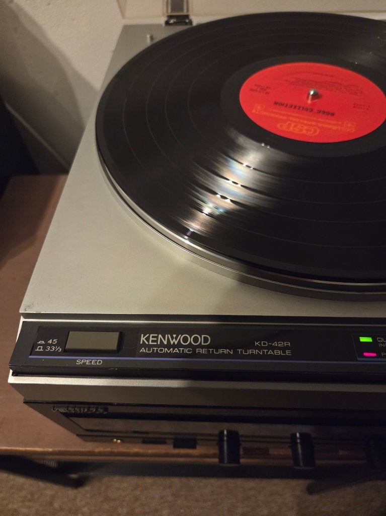 Kenwood KR-V6020 receiver met Kenwood platenspeler KR-42R, Gebruikt, Tuner of Radio, Losse componenten, Ophalen