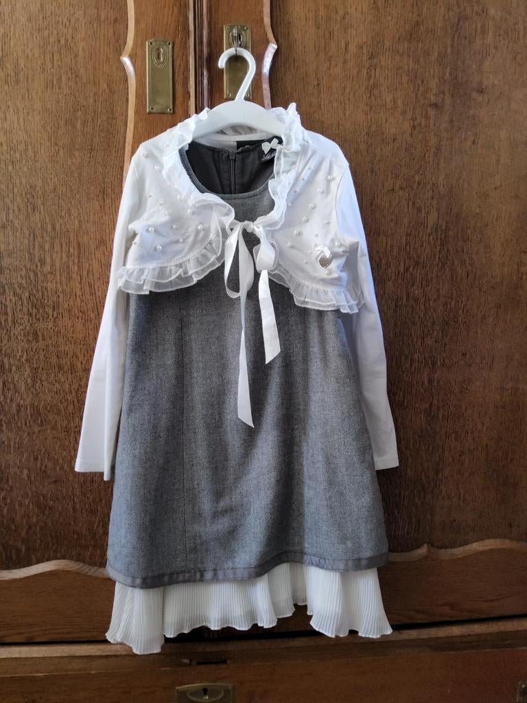 Le Chic Jurk met bolero maat 128, Gebruikt, Meisje, Le Chic, Ophalen of Verzenden