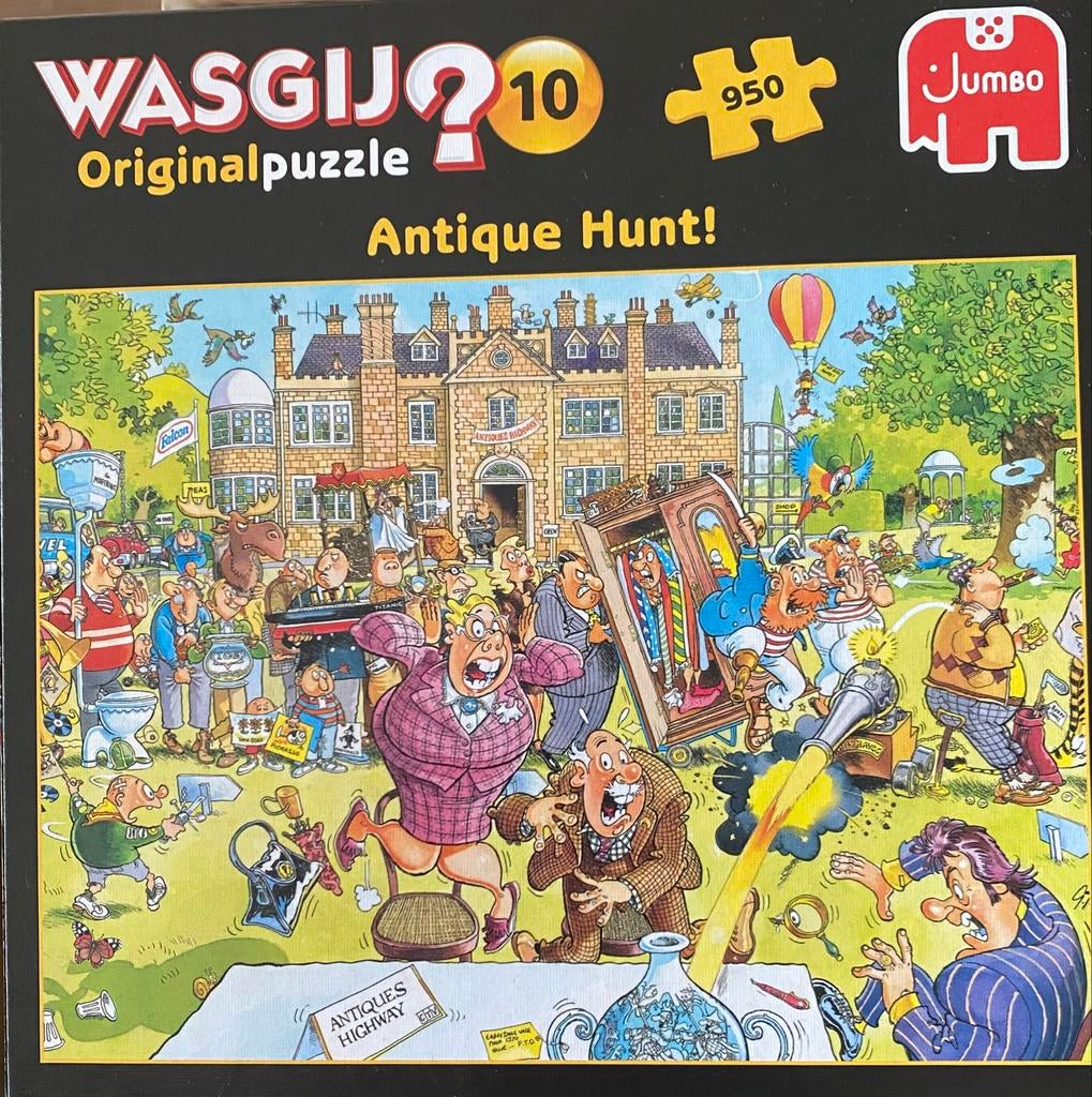 Wasgij Original 10: Antiekjacht - 950 stukjes Jumbo puzzel, Ophalen of Verzenden, 500 t/m 1500 stukjes, Zo goed als nieuw