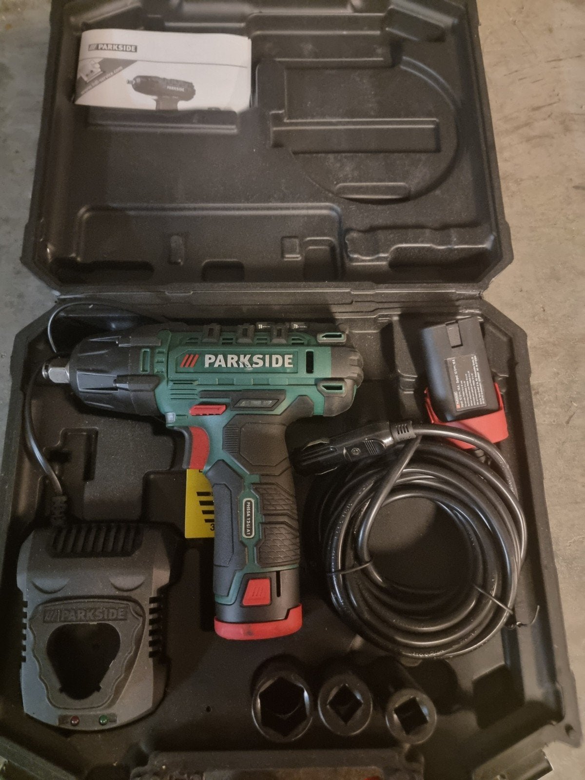 Parkside Accu Slagmoersleutel met Accu en Lader, Ophalen of Verzenden, Zo goed als nieuw, Overige typen, Variabele snelheid