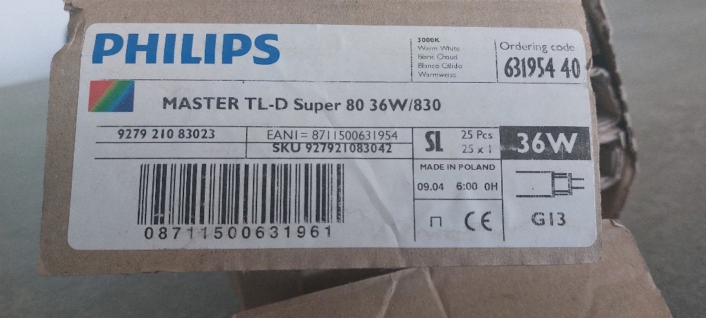 Philips master TL-D Super 80 36W/830, Overige typen, Nieuw, Overige fittingen, Warm wit