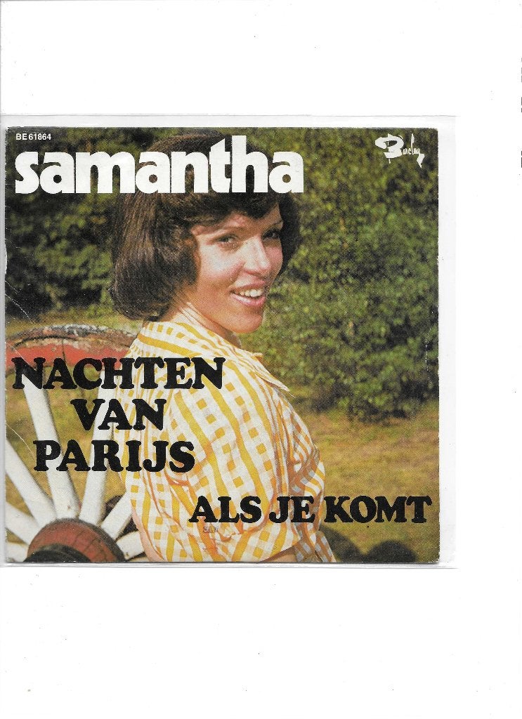 Single Samantha - Nachten van Parijs, Ophalen of Verzenden, Gebruikt, 7 inch, Nederlandstalig