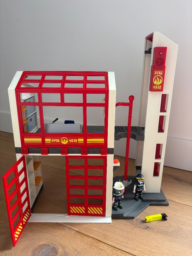 Playmobil uitgebreide brandweer set, Complete set, Overige typen, Ophalen of Verzenden, Zo goed als nieuw