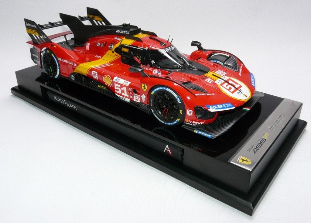Ferrari 499P #51 LeMans 2023 Rood 1:18 van Amalgam