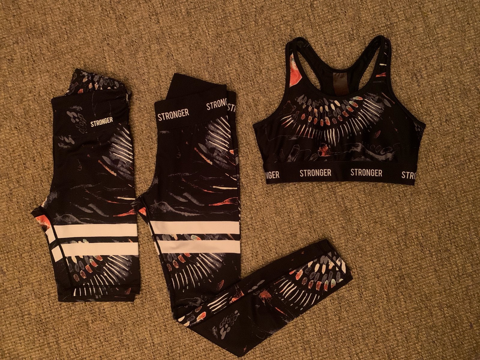STRONGER 3-delige set voodoo maat S / M, Kleding | Dames, Zwart, Ophalen of Verzenden, Maat 36 (S), Fitness of Aerobics