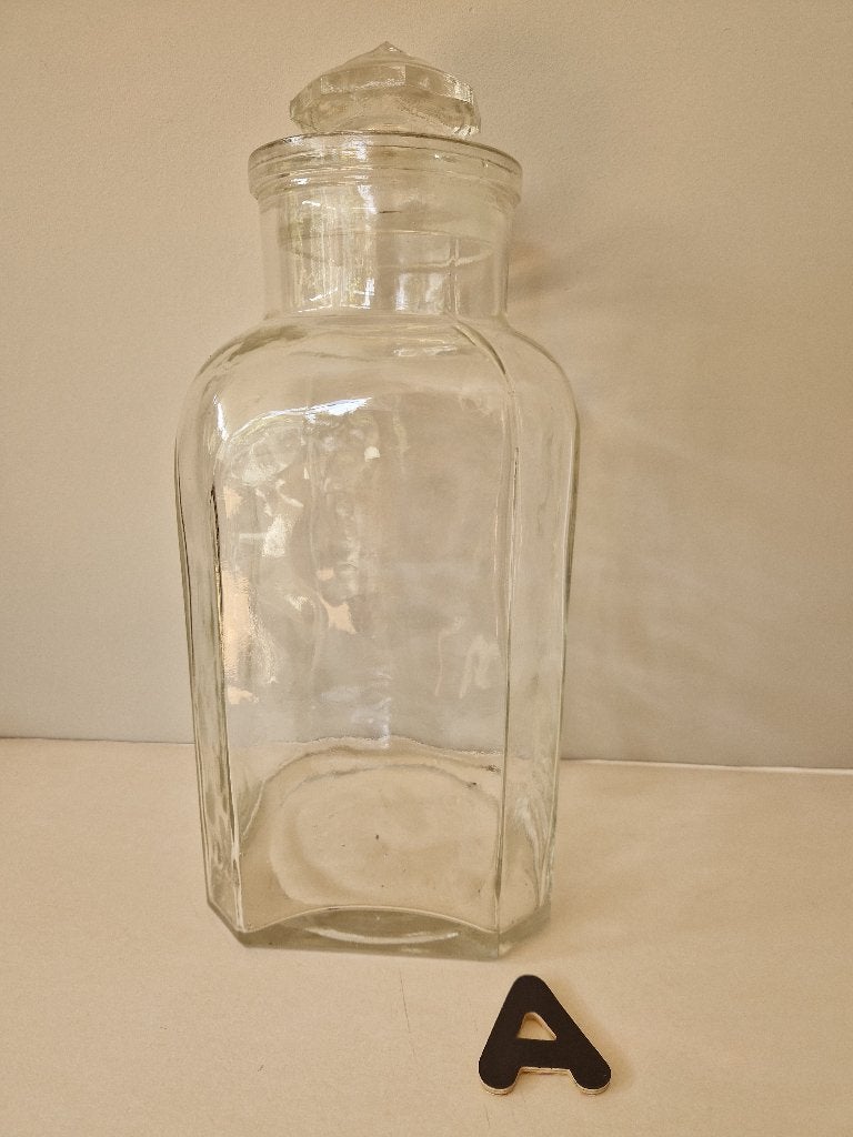 7 decoratieve glazen snoeppotten/ voorraadpotten, Ophalen of Verzenden, Zo goed als nieuw, Glas