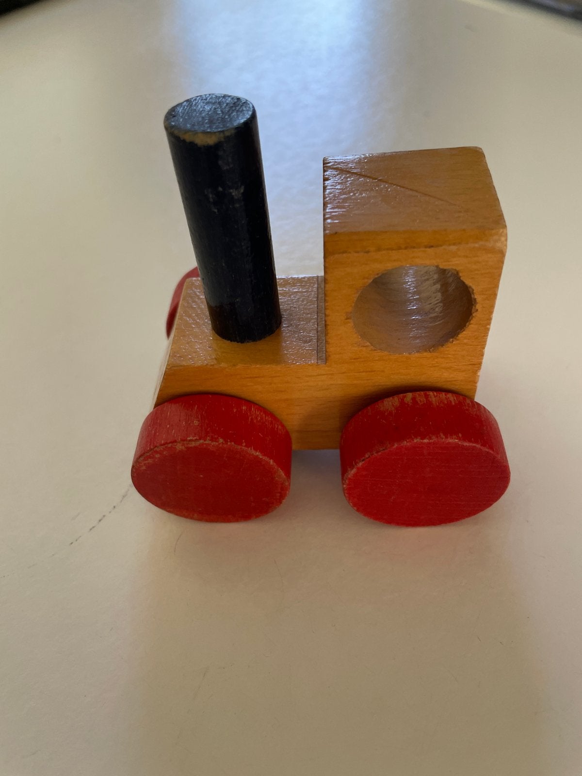 Sio houten treintje 1302, Ophalen of Verzenden, Gebruikt, Duw- of Trekspeelgoed