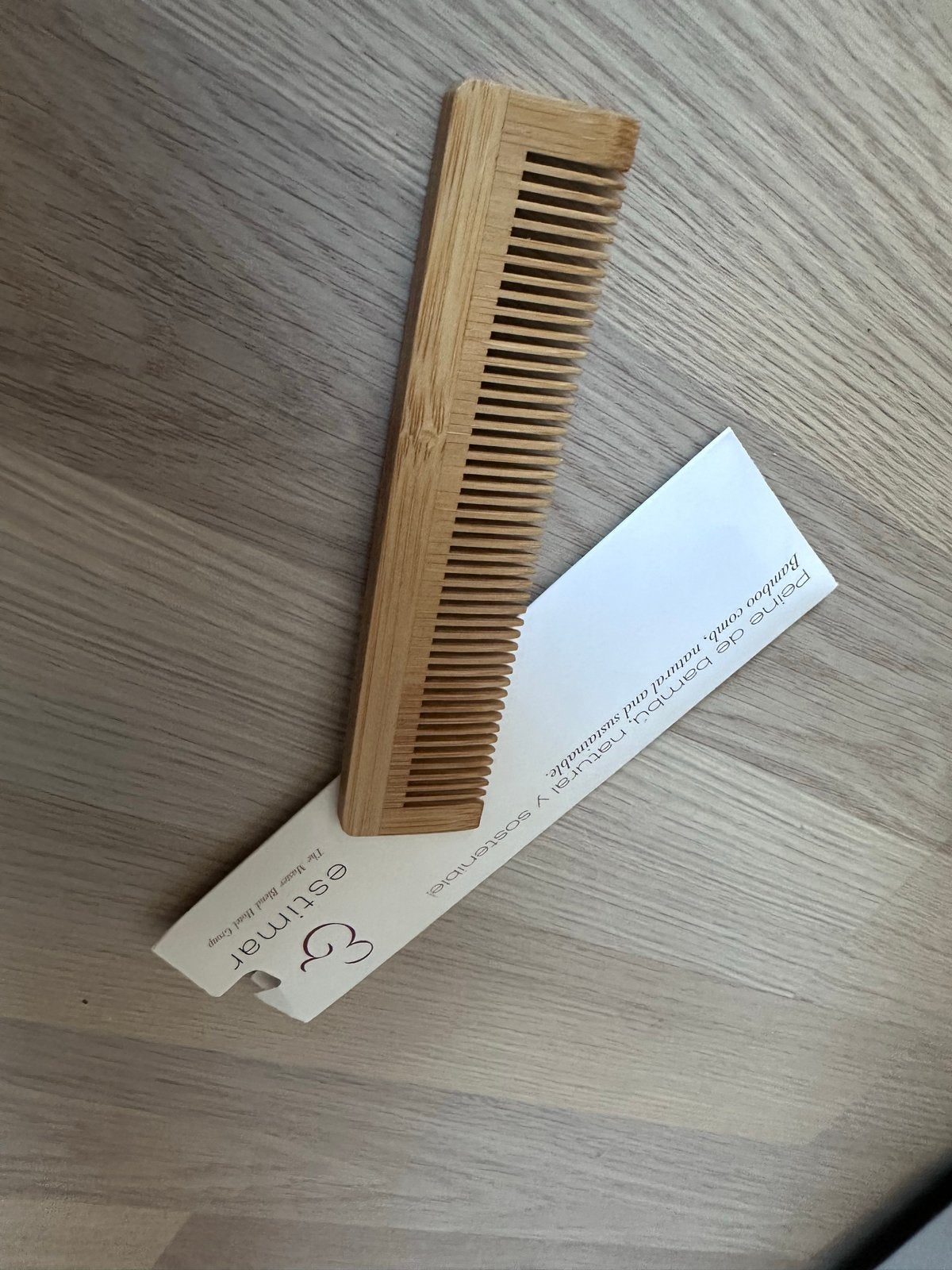 Nieuwe bamboe kam - duurzaam en natuurlijk, Sieraden, Tassen en Uiterlijk, Uiterlijk | Haarverzorging, Verzenden, Nieuw, Kam of Borstel