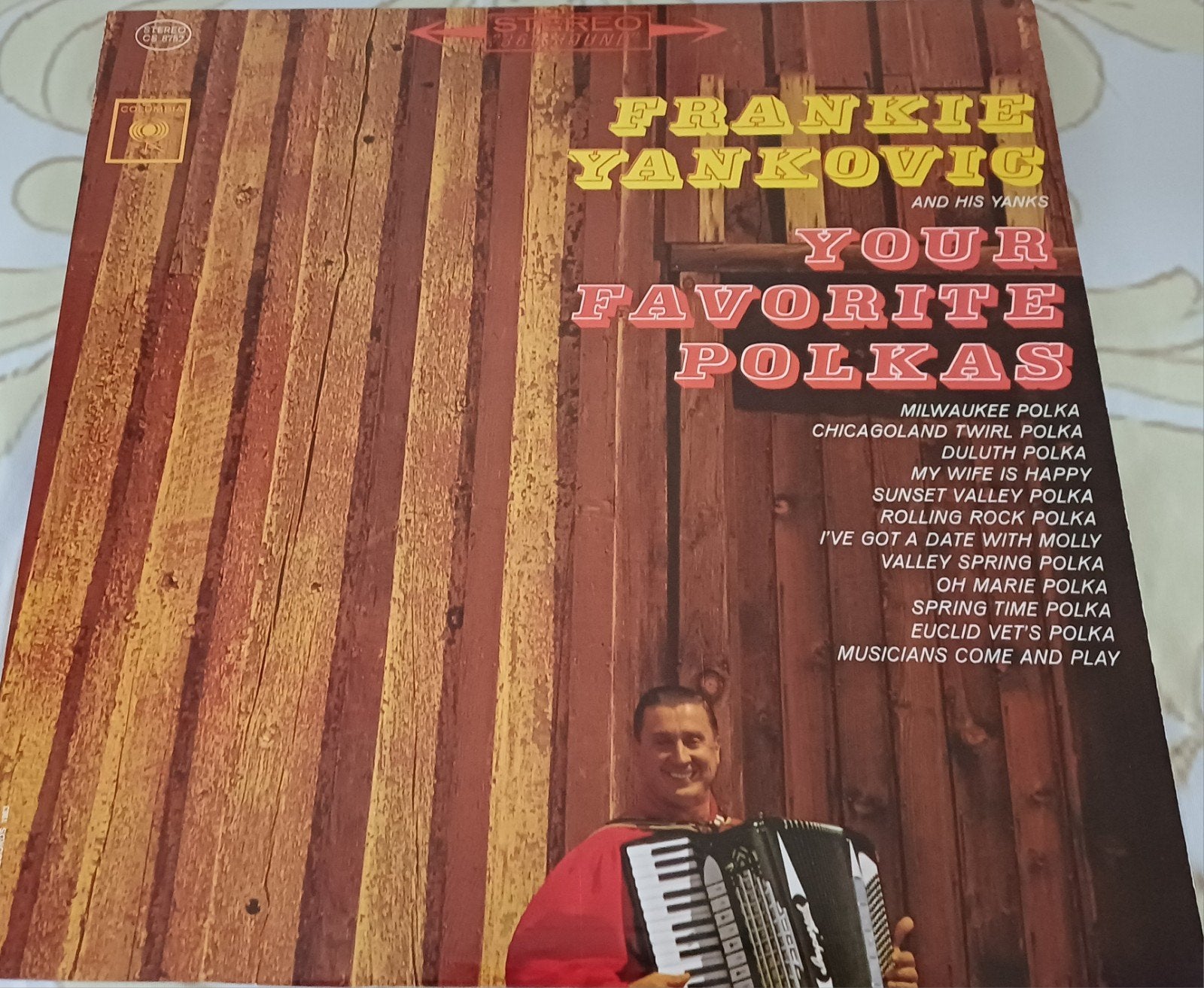 Frankie Yankovic.   LP.   Your Favorite  Polka's., Cd's en Dvd's, Ophalen of Verzenden, Zo goed als nieuw, 12 inch, Levenslied of Smartlap
