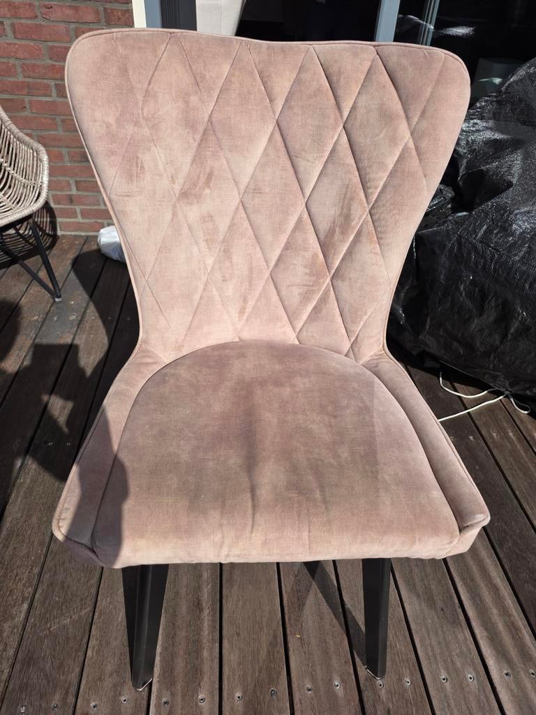 Eetkamerstoelen Urban Sofa velvet leverkleur, Huis en Inrichting, Ophalen, Overige kleuren, Zo goed als nieuw, Stof