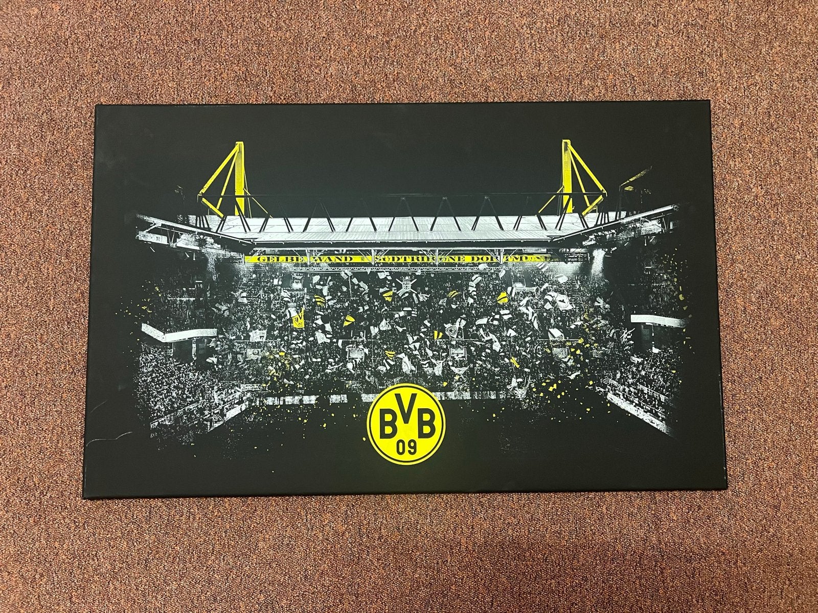 Borussia Dortmund Schilderij - Officiële Fanshop, Antiek en Kunst, Ophalen of Verzenden, Textiel, Overig onderwerp
