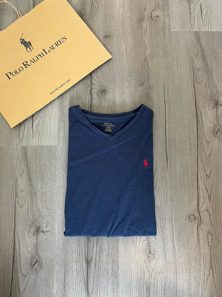 Blauw Ralph Lauren t-shirt, Ophalen of Verzenden, Zo goed als nieuw, Maat 52/54 (L), Blauw