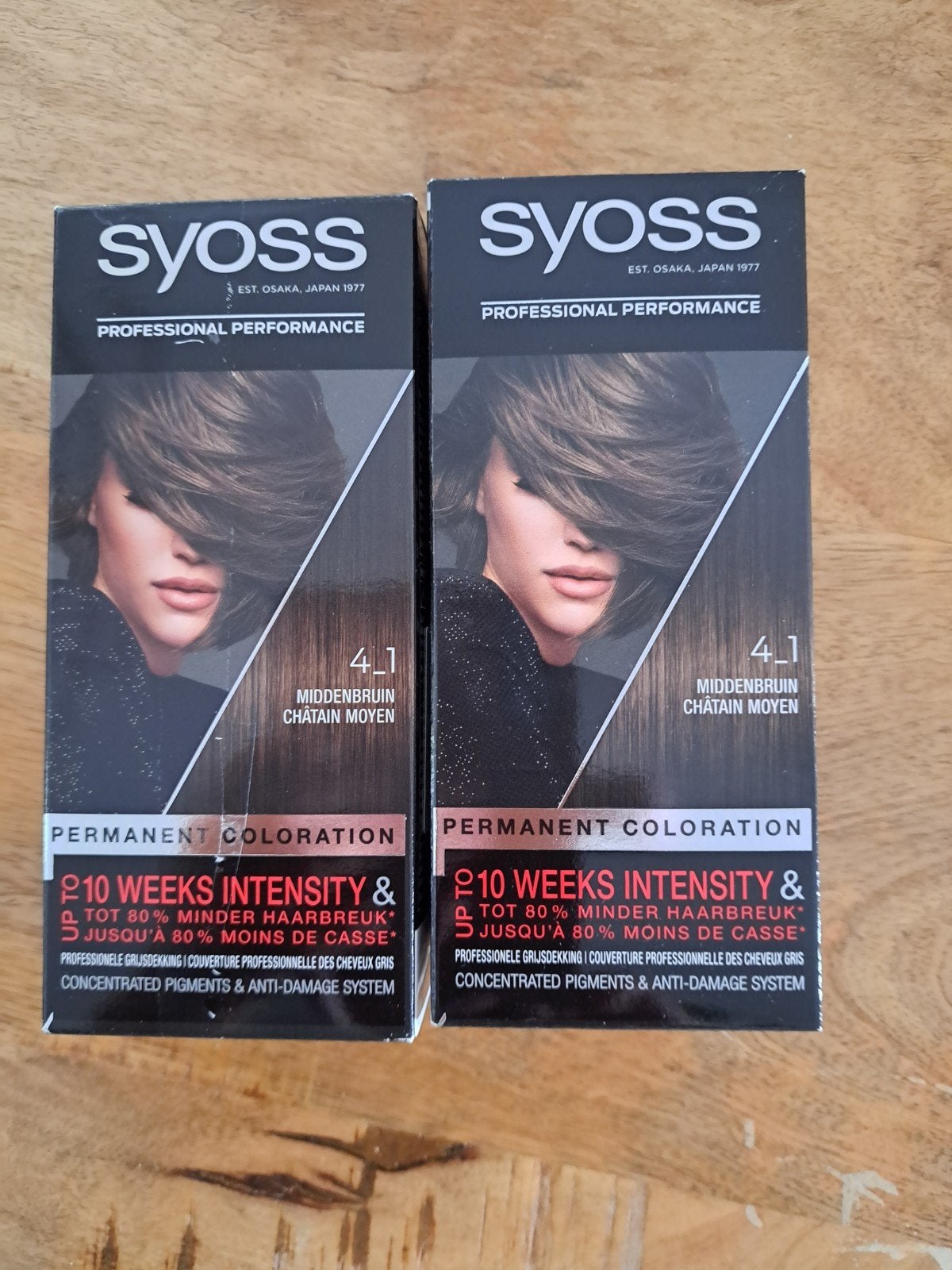 Syoss Haarverf Middenbruin 4-1 (2 stuks), Ophalen of Verzenden, Nieuw, Overige typen